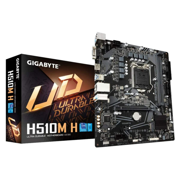 Placa-mãe Gigabyte H510m H Micro Atx, Lga1200, 2xddr4 64gb, 2xusb 3.2, 4xusb 2.0, 1x D-sub, 1x Hdmi